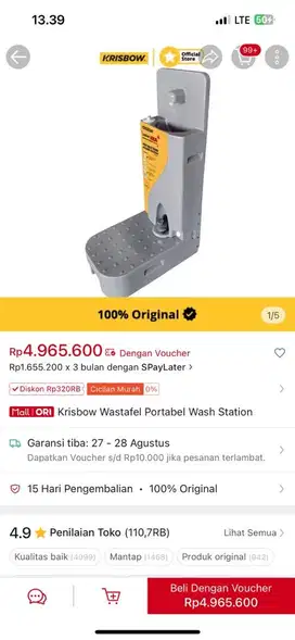 Wastafel Portable by Krisbow