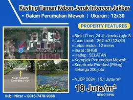 Kavling 362 m2 Taman Kebon Jeruk Intercon Blok U1/24 Jl. Jeruk Joglo 8