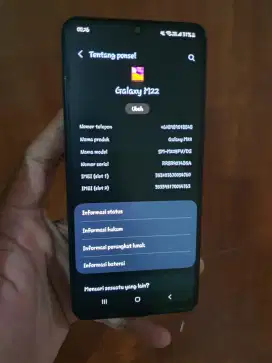 Samsung M22 NFC 6+6/128 MULUS, LCD ORI Amoled .
Baterai 5000 mah
