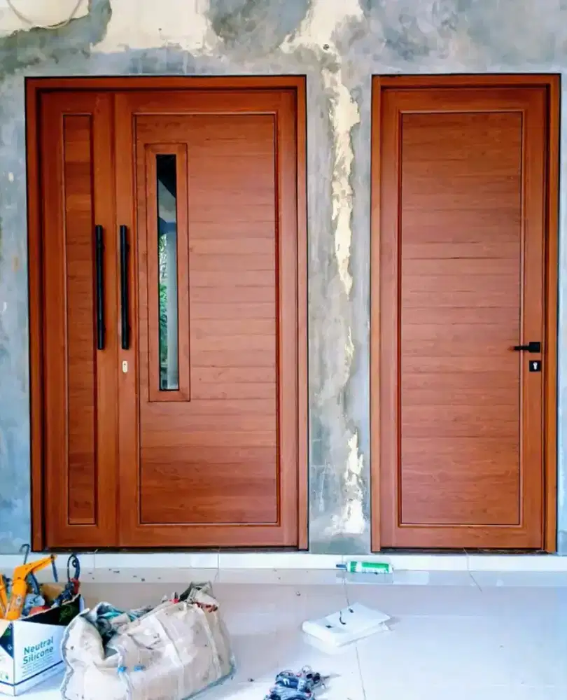 Kusen aluminium, jendela dan pintu