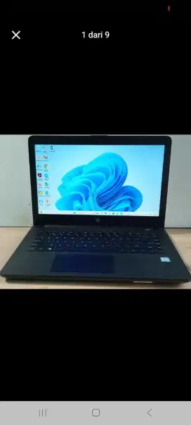 Laptop hp slim mulus garansi core i5 gen7 ram 16gb ssd 256gb hdd 500gb