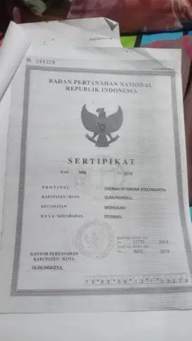 Jual tanah pekarangan
