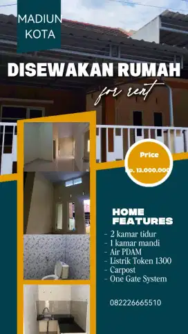 Disewakan Rumah minimal per 2 tahun*