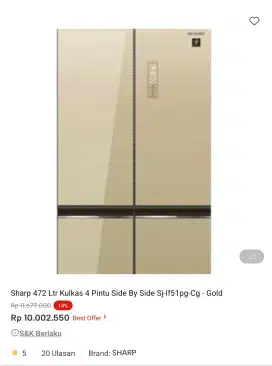 kulkas promo bisa cicilan syarat ktp tanpa dp