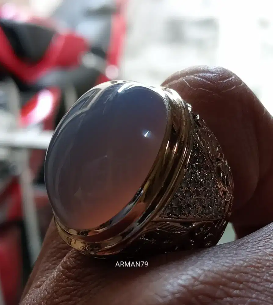 Batu Cincin Anggur Biru Langit Batu Raja
