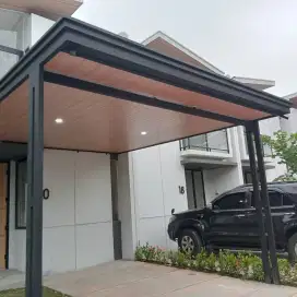 Kanopi alderon singgel leyer kombinasi plafon PVC modern