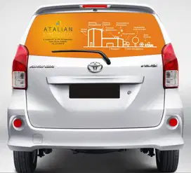 sticker kaca film one way stiker satu arah branding mobil Promosi toko