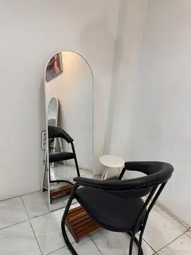 kursi salon + kaca salon + tatakan kaki
