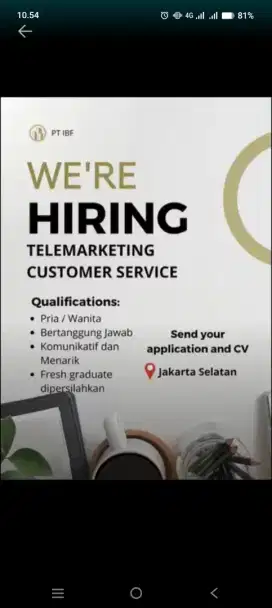 lowongan pekerjaan di jakarta selatan