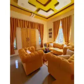 Sofa Kancing Violet Cantik Mewah Elegant..