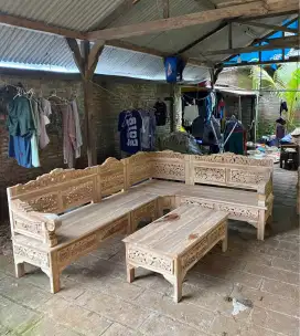 Kursi tamu sudut rahwana jati