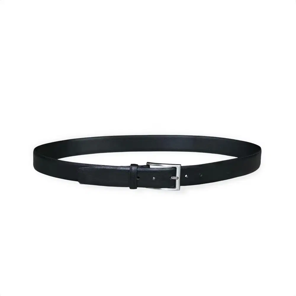 Basic faux leather belt black ikat pinggang sabuk minimalist