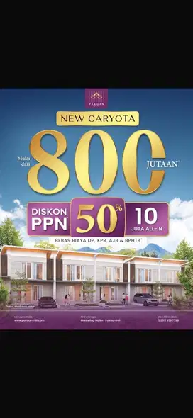 Hunian nyaman view pegunungan di kota bogor