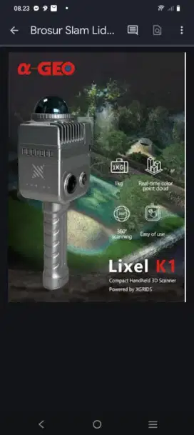 scanner handheld alpha geo lixel k1