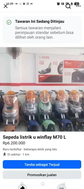 Sepeda listrik u winflay M70L
