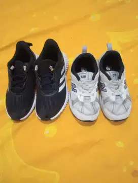 Jual murah 2 pasang sepatu anak New balance& Adidas original