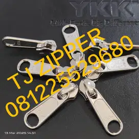 Kepala Resleting YKK gigi plastik nomer5 model lama Nikel 05 CP DFL N