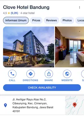 JUAL APARTEMEN CLOVE HOTEL BANDUNG