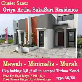 Ckp Boking 1 jt di Cluster Sanur dpt Rumah Mewah 2 K tdr 1 K mandi