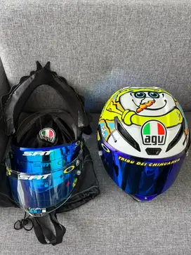 HELM HELMET AGV PISTA GP WINTER TEST SNOWMAN 2016 ORIGINAL SIAP PAKAI