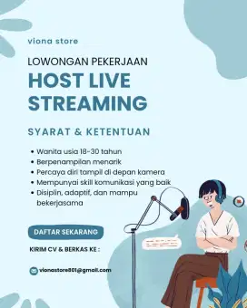 We Are Hiring Host Live streaming