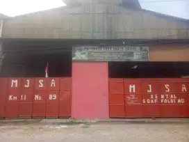 Jual gudang +kantor lantai 2