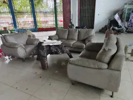 SOFA 3+2+1 + MEJA UKIRAN NAGA FULL SET