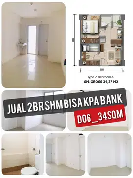 Jual 2BR SHM apartemen Bassura City tower Dahlia sebelah mall