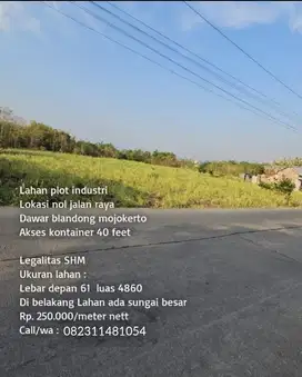Lahan plot industri TERMURAH mojokerto