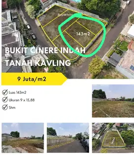 DIJUAL KAVLING SIAP BANGUN DI BUKIT CINERE INDAH DEPOK