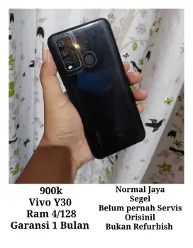 Vivo Y30 4/128 orisinil segel bkn servisan dijamin ORI bkn refurbish