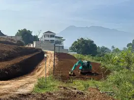Tanah berkontur luas 360m2 nempel sungai dan view gunung