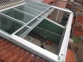 Kanopi sliding manual atap solarflat
