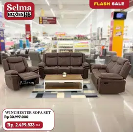 Sofa set selonjoran selma promo murah