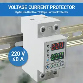 MCB Digital Din Rail Over Voltage Current Protector 220V 40A