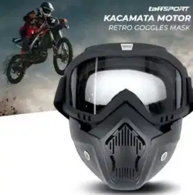 masker + kacamata retro rider