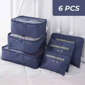 Tas Travel Bag Laundry Organizer Packing Cubes Multi Size 6 PCS