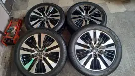 di jual velg vellfire r18 original japan+ban bs turanza tebel