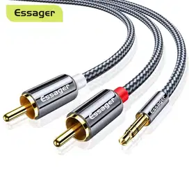 Kabel Audio HiFi 3.5mm to RCA 200cm - EYPZJ-MYA0G - Gray
