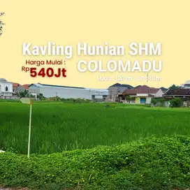 Kavling Colomadu - SHM, Dekat Pintu Tol Solo, 120 m2