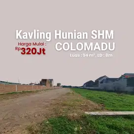Kavling Hunian SHM Colomadu – Luas 94 m², Rp 320 Juta