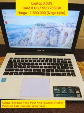 Laptop ASUS RAM 8 GB / SSD 256 GB Murah Berkulitas