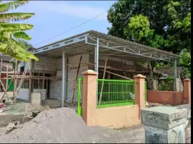 Melayani pemasangan kanopi baja ringan galvalum pasir terpasang