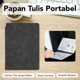 Papan Tulis Portable A5 Whiteboard Notebook PU with Pen - H-2302