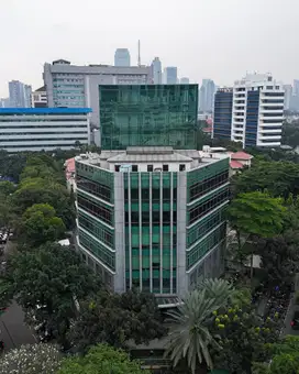 Dijual gedung kantor 6 lantai + basement kondisi siap huni