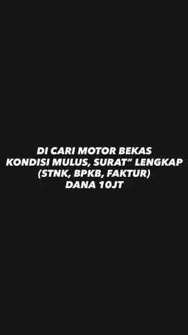 CARI MOTOR BEKAS