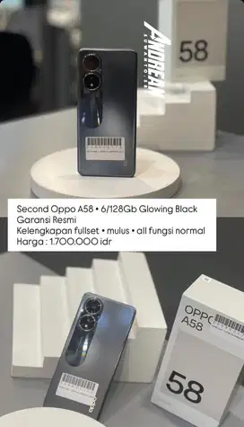 Second Oppo A58 6/128