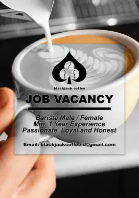 Dicari Barista berpengalaman