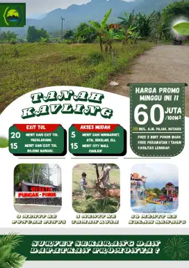 Tanah kavling lokasi strategis dekat jakarta, banyak wisata 66