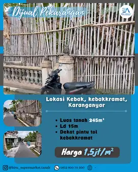 Tanah Pekarangan Dengan Akses Jalan Mudah di Kebak